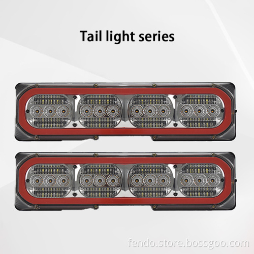 High Quality 12V/24V Grey Trailer Truck LED Rear Tail Lights for Universal Trucks